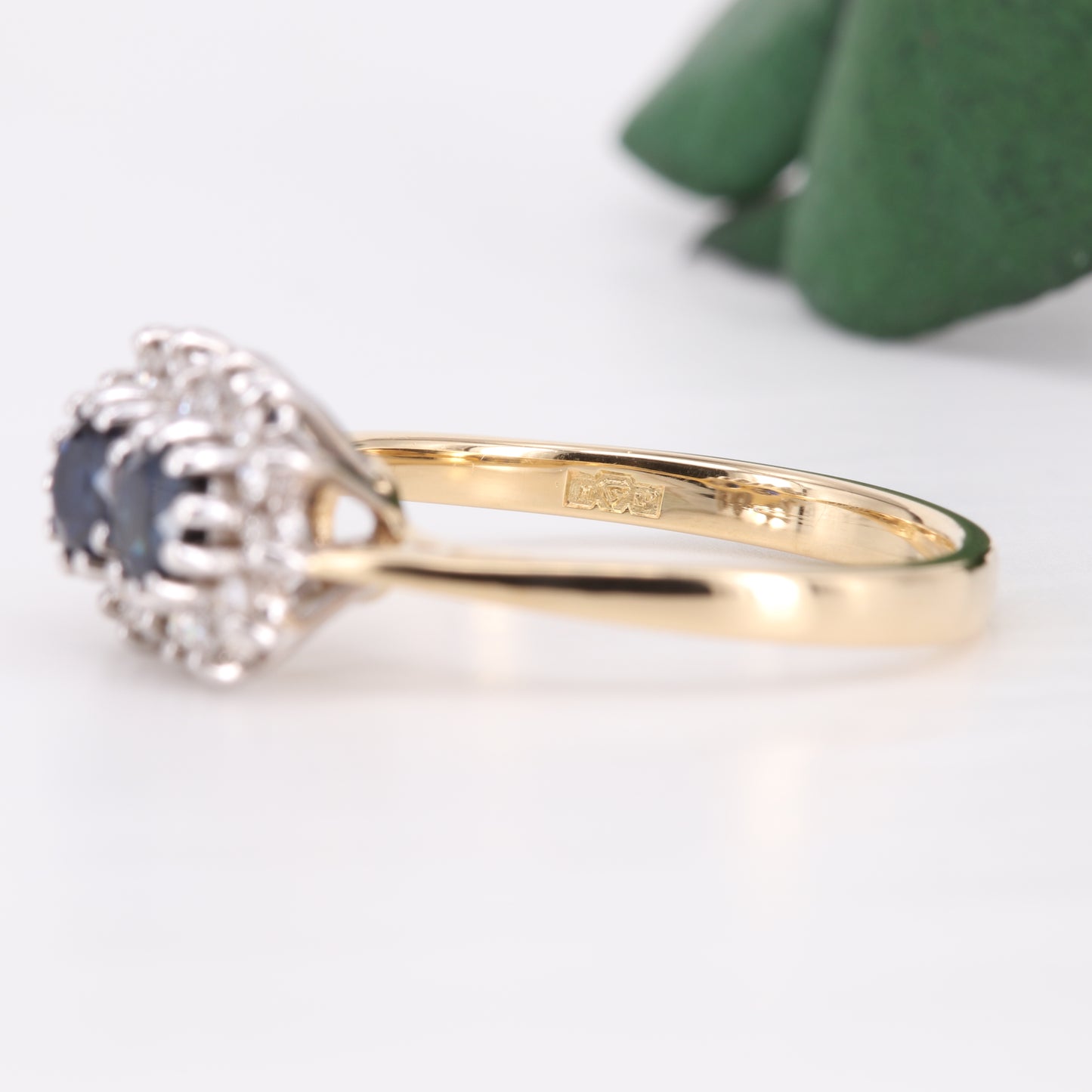Sapphire and Diamond Two-Stone 18ct Gold Ring 1981