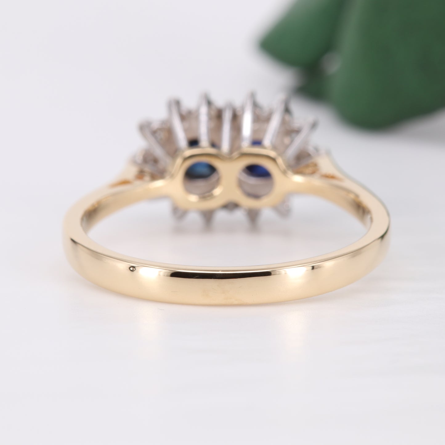 Sapphire and Diamond Two-Stone 18ct Gold Ring 1981