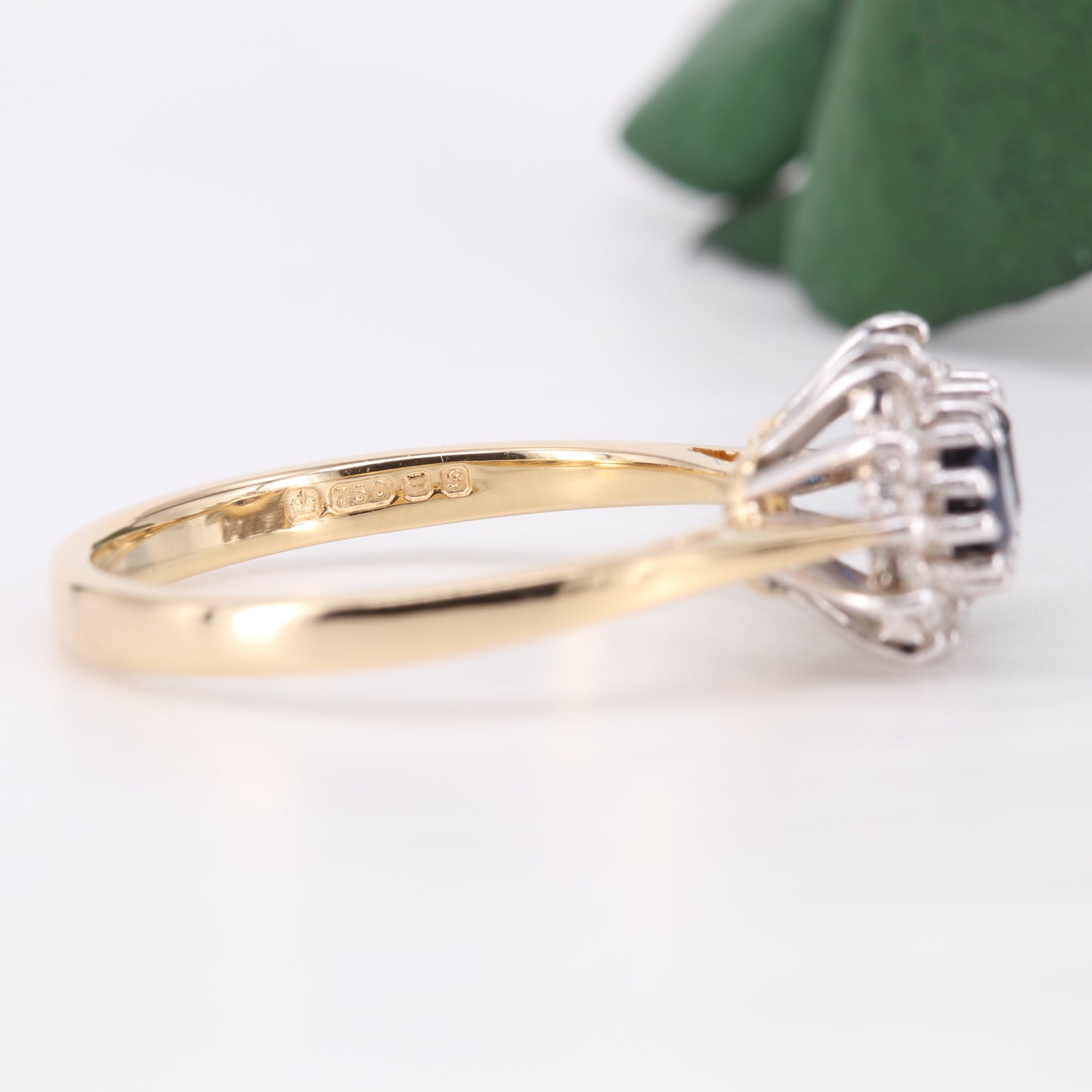 Sapphire and Diamond Two-Stone 18ct Gold Ring 1981
