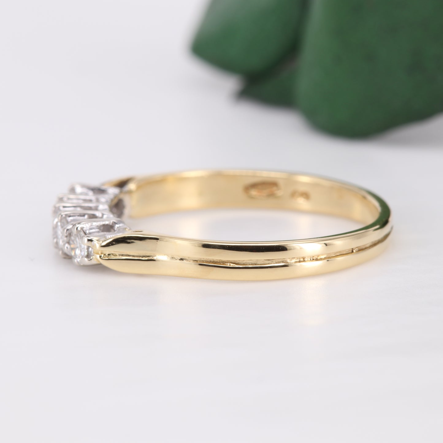 Diamond Five Stone Eternity Wedding Ring 18ct Gold 1985