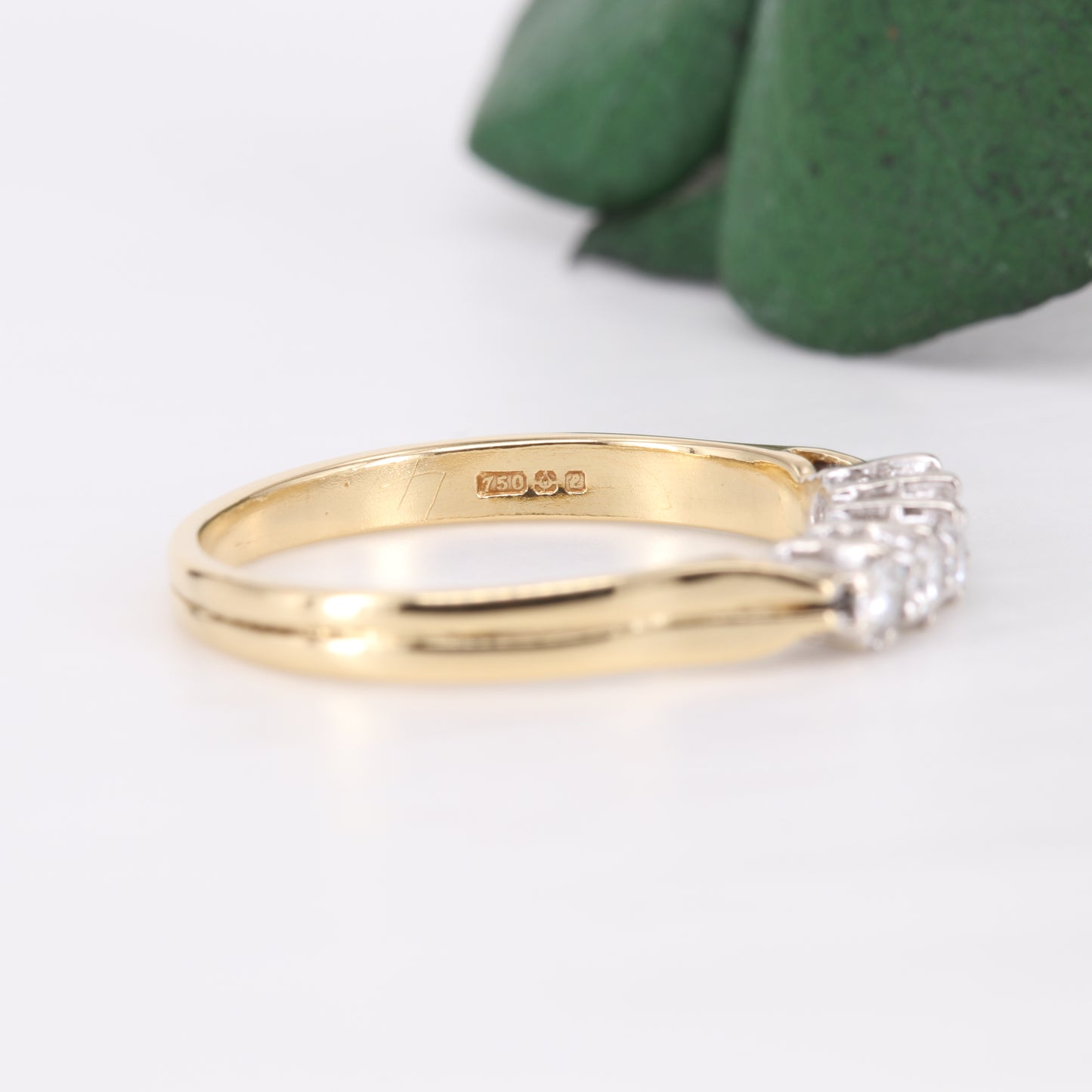 Diamond Five Stone Eternity Wedding Ring 18ct Gold 1985