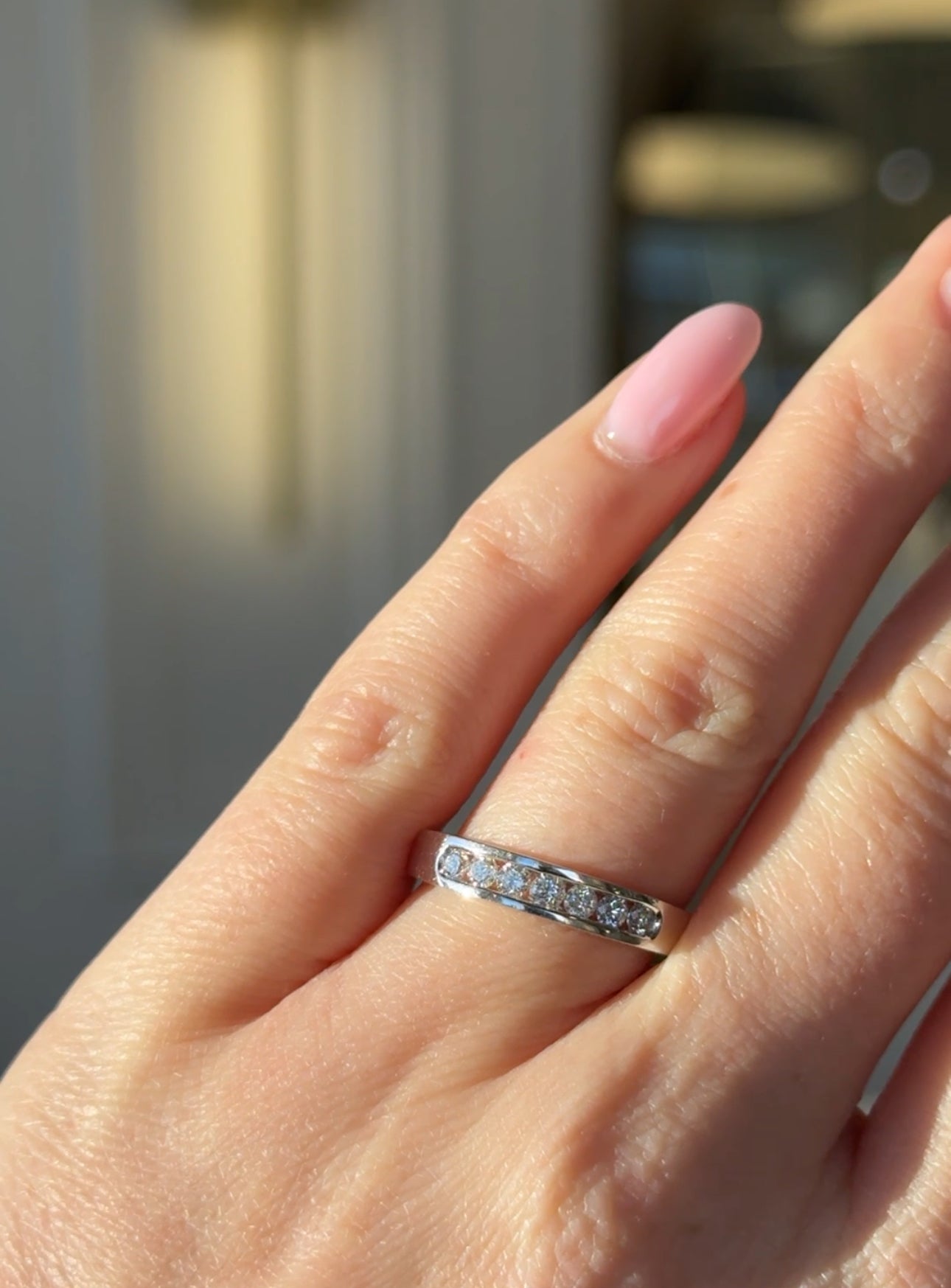 18ct White Gold Diamond Channel Set Eternity Ring