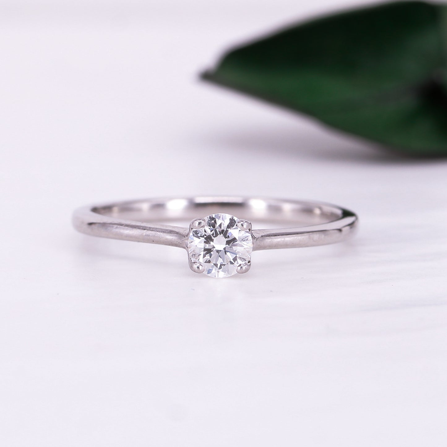 Platinum GIA Certified Pre-owned Diamond Engagement Ring Solitaire Round Diamond