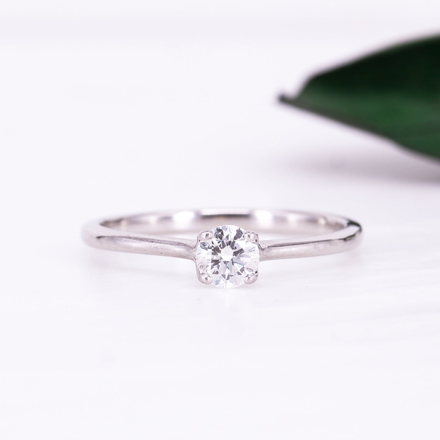 Platinum Round Brilliant Cut Engagement ring