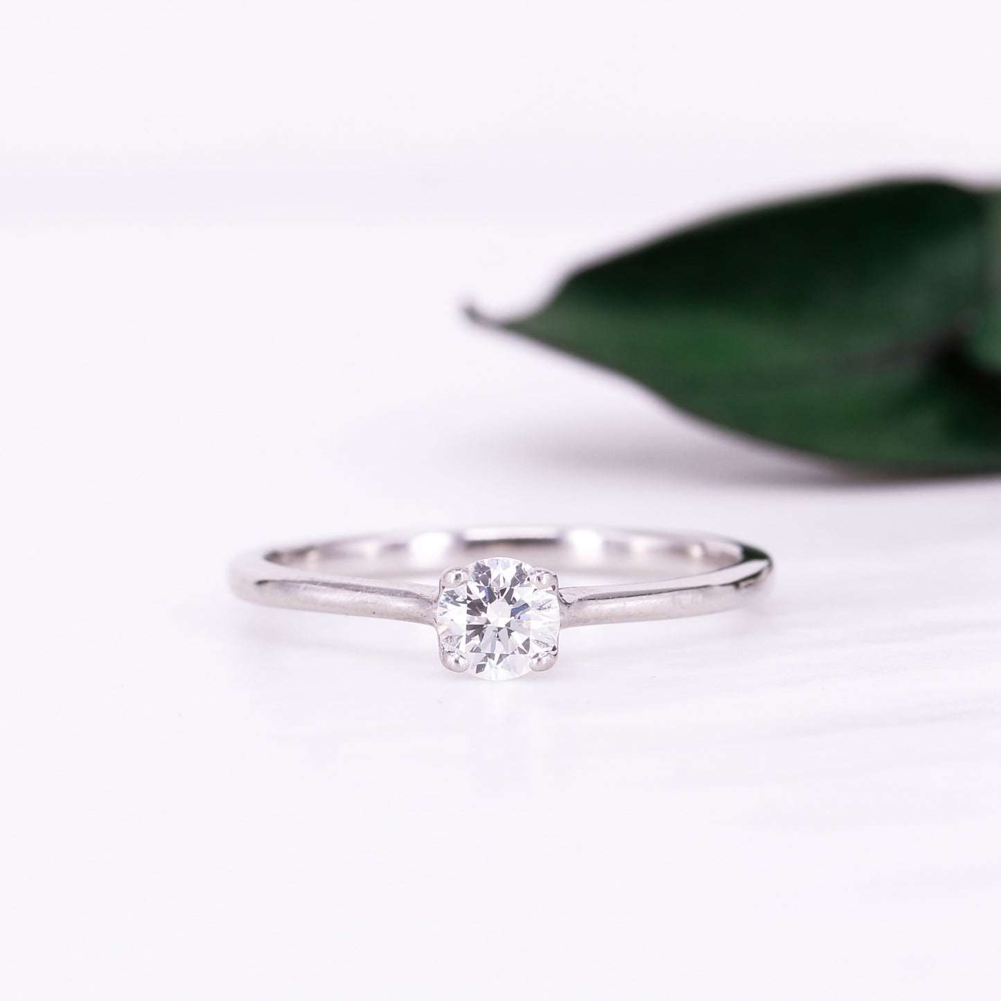 Platinum Round Brilliant Cut Engagement ring