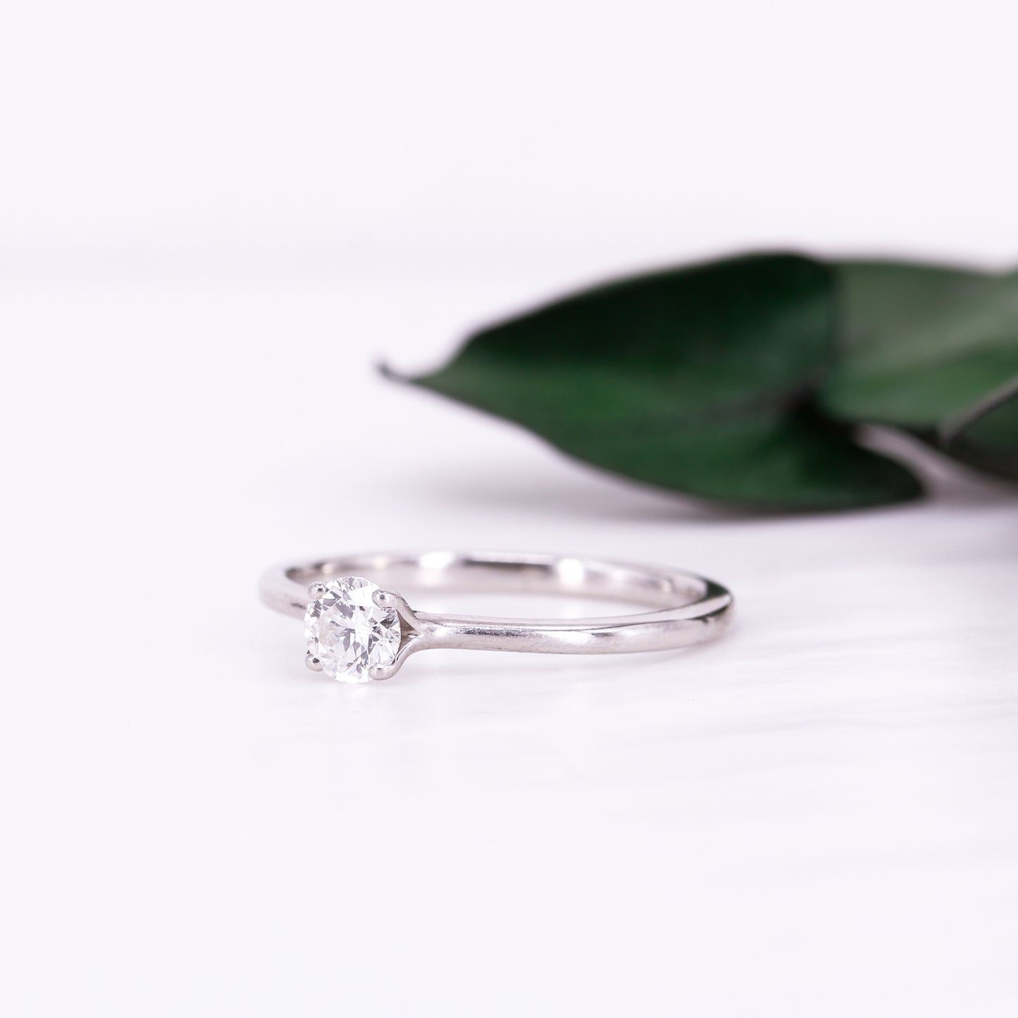 Platinum Round Brilliant Cut Engagement ring