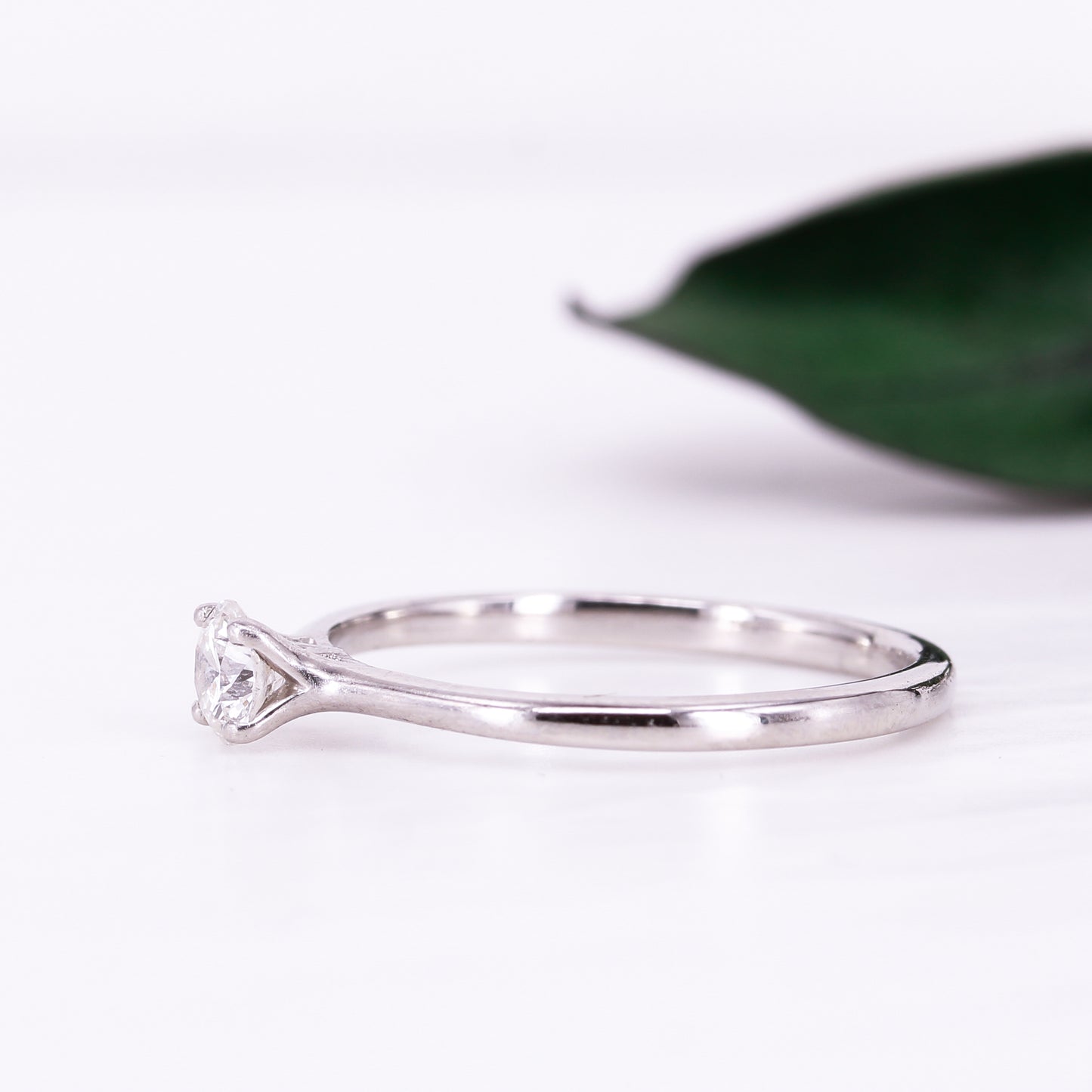 Platinum Round Brilliant Cut Engagement ring