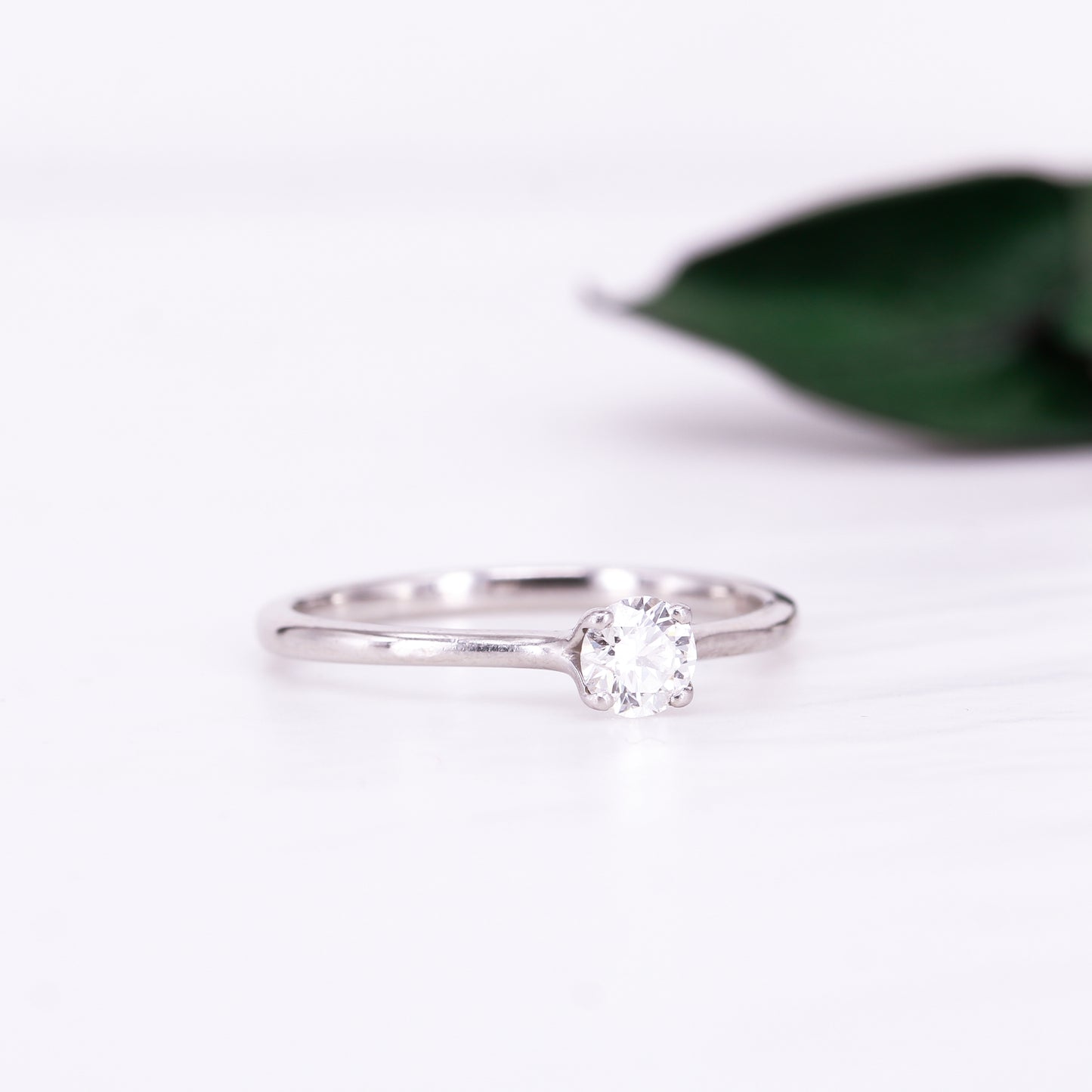 Platinum Round Brilliant Cut Engagement ring