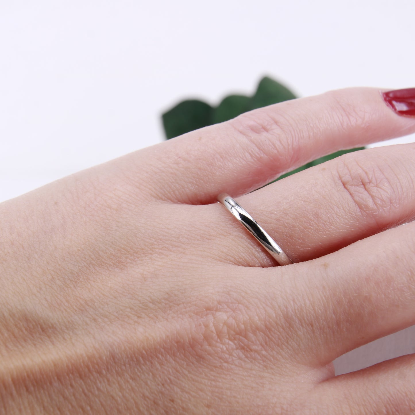 Platinum Court Shaped Wedding Ring