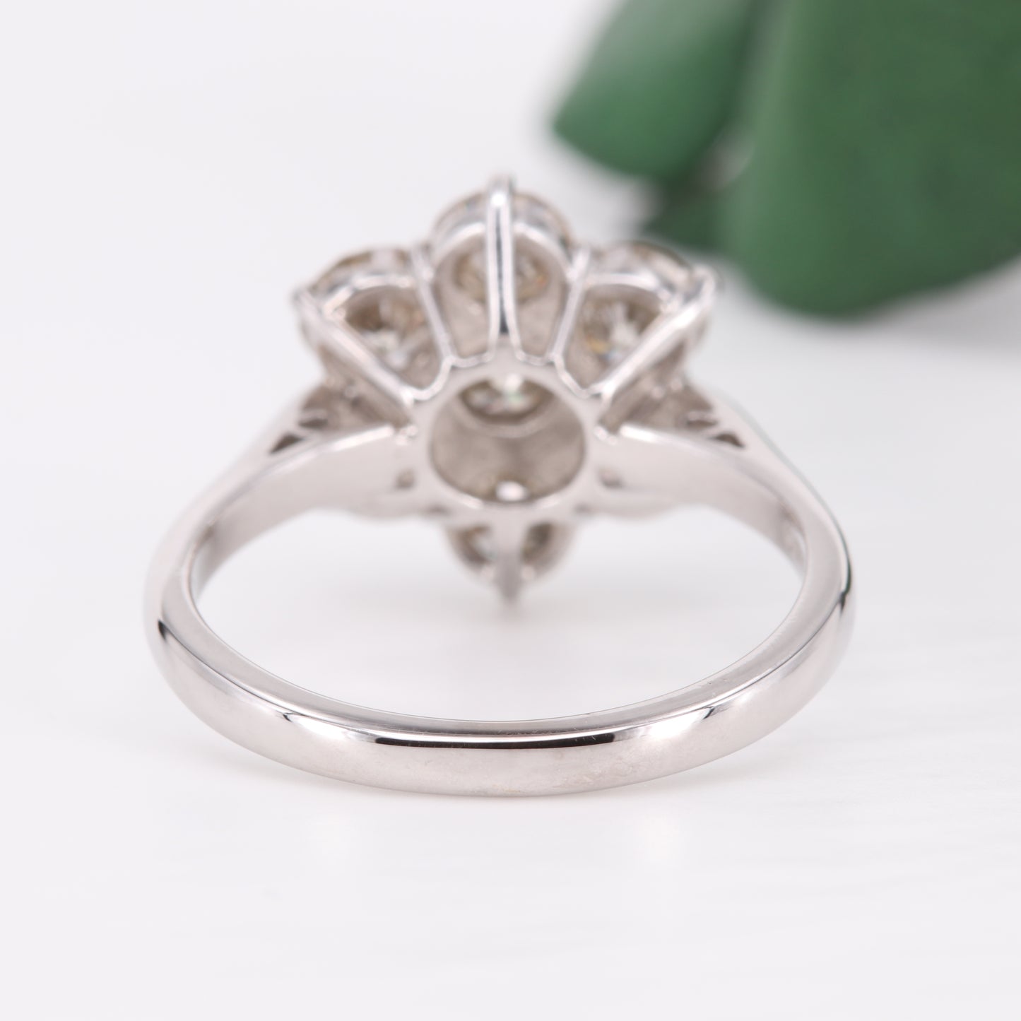 Diamond Flower Cluster Ring 18ct White Gold 2.45ct