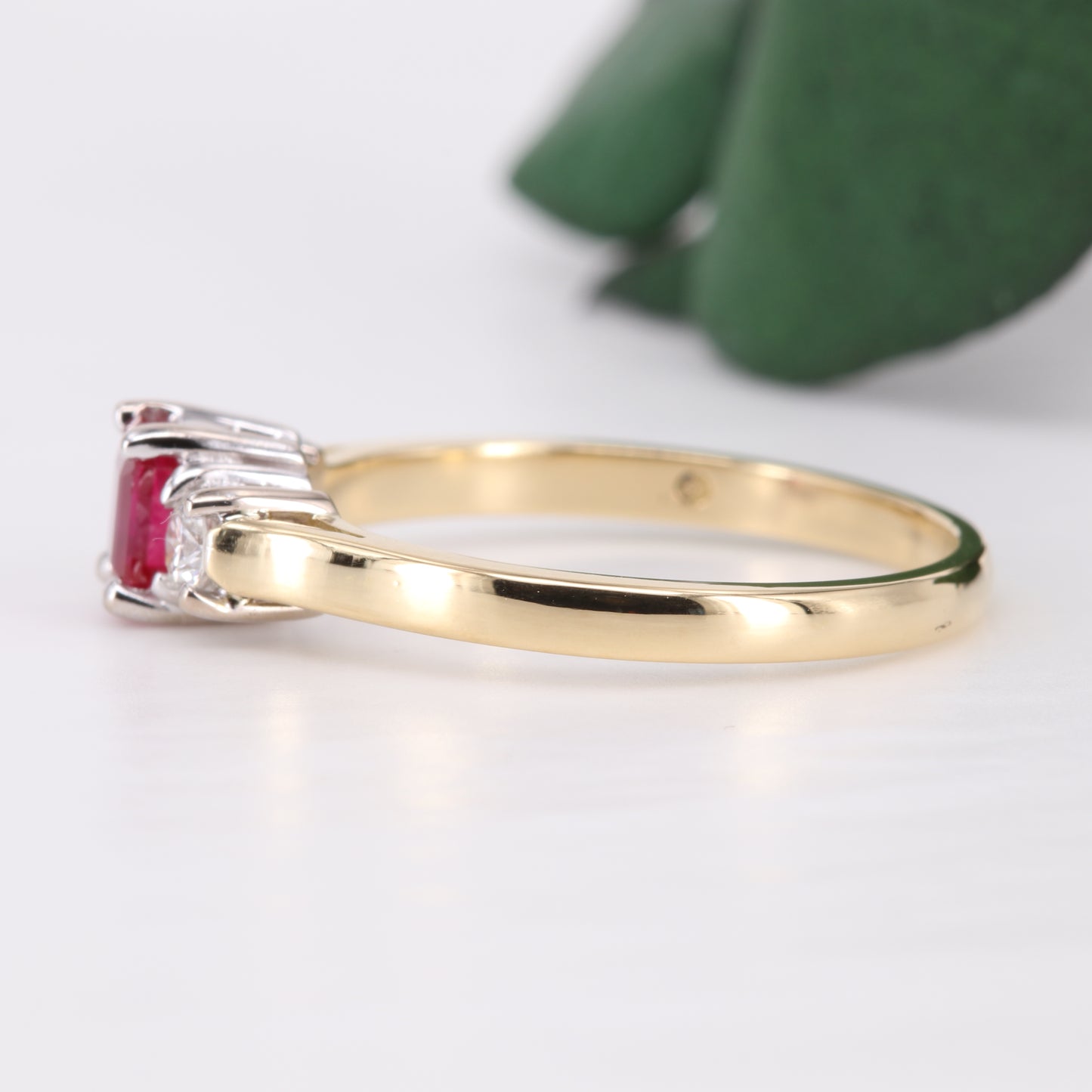 Ruby and Diamond Trilogy 18ct Gold Ring