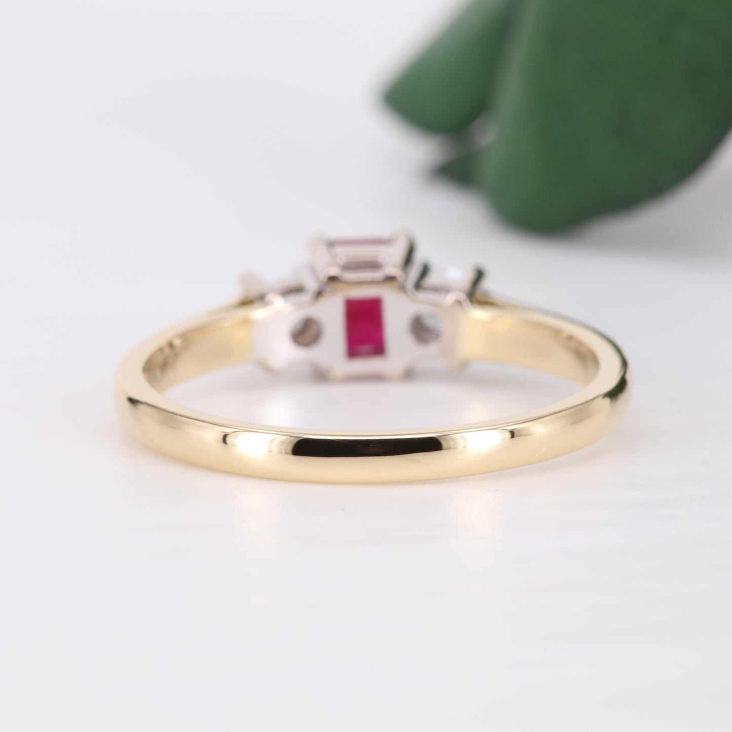 Ruby and Diamond Trilogy 18ct Gold Ring