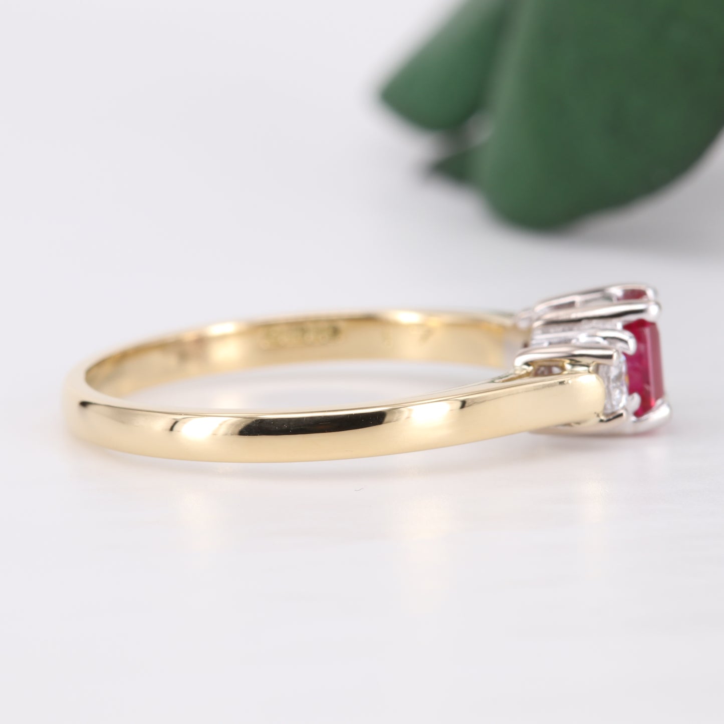 Ruby and Diamond Trilogy 18ct Gold Ring