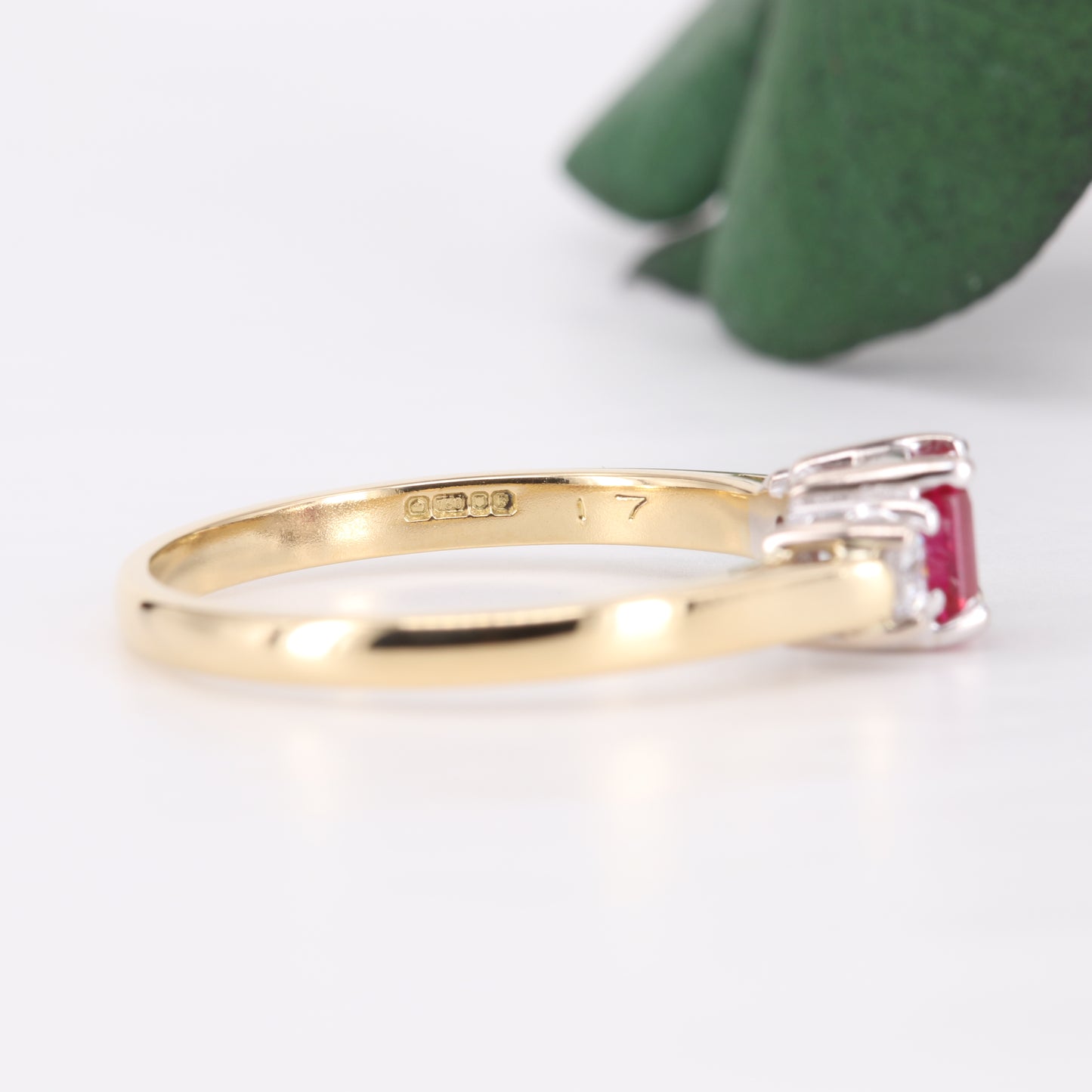 Ruby and Diamond Trilogy 18ct Gold Ring