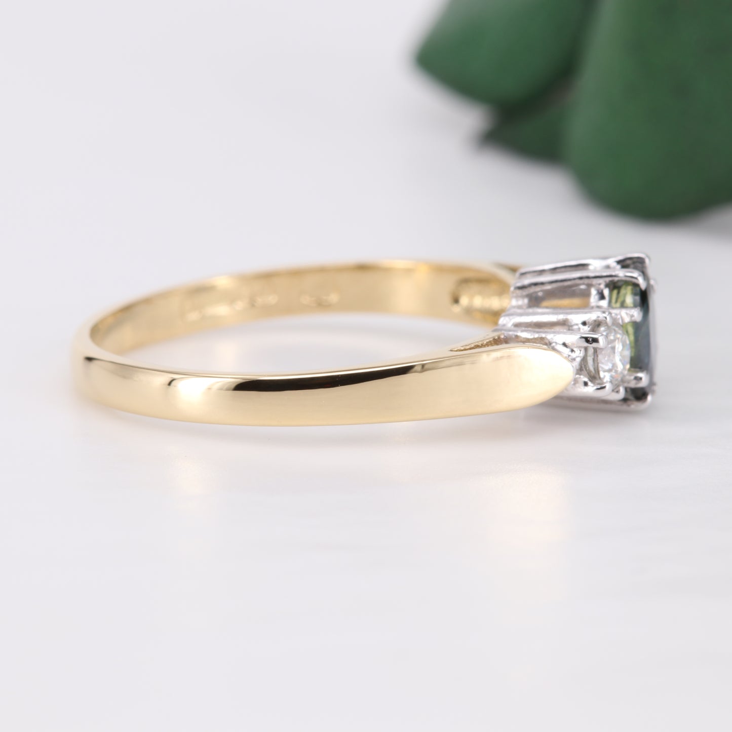 Sapphire and Diamond Trilogy 18ct Gold Ring 1986