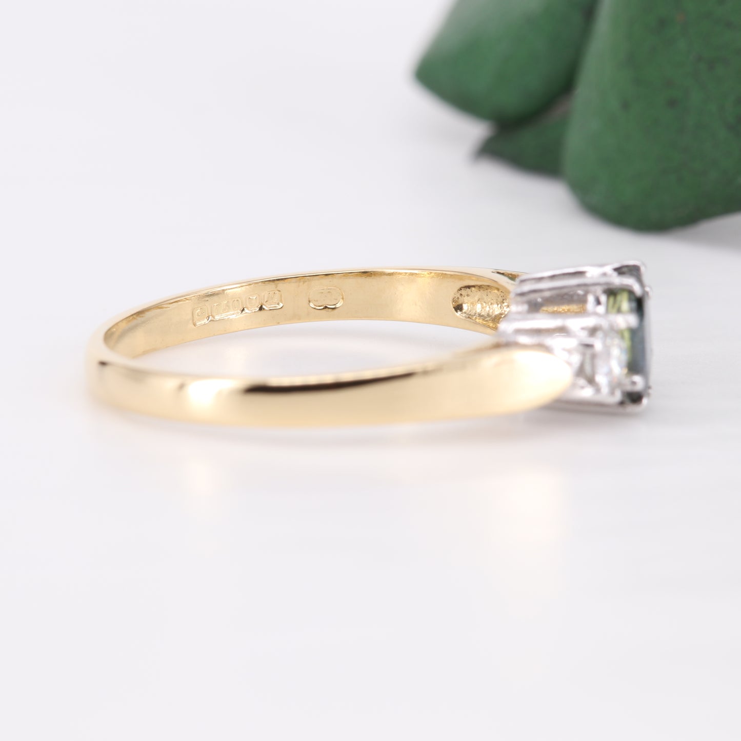Sapphire and Diamond Trilogy 18ct Gold Ring 1986