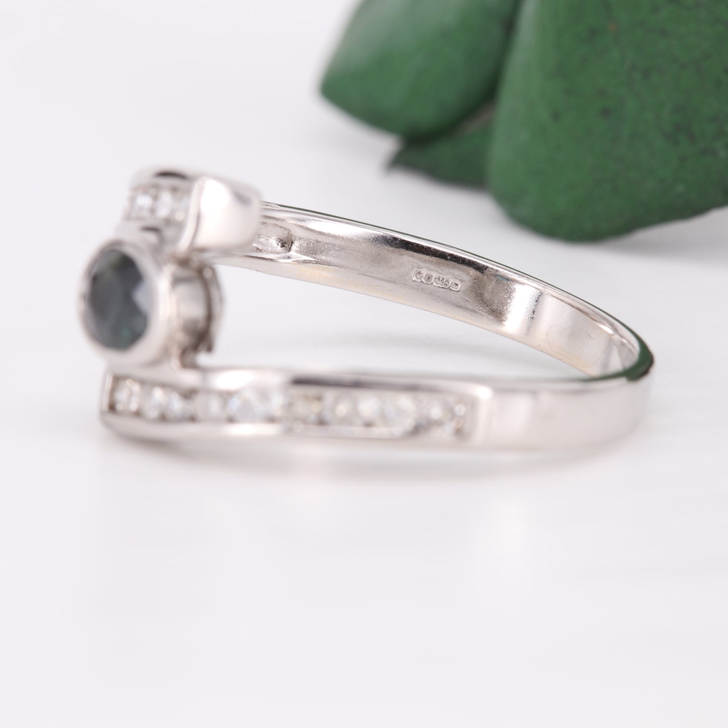 Sapphire and Diamond Twist 18ct White Gold