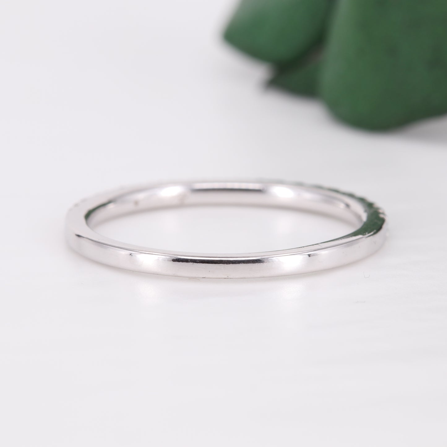 Diamond Claw Set Band 18ct White Gold