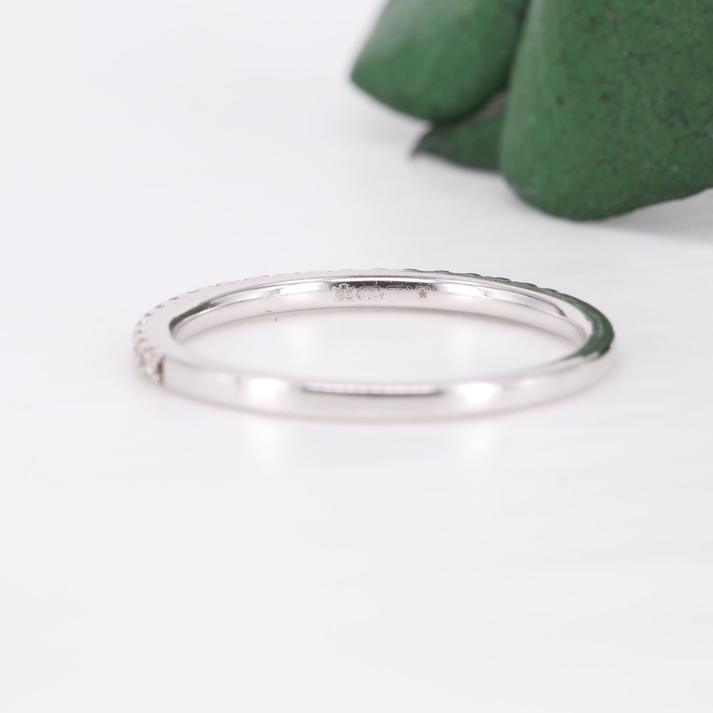 Diamond Claw Set Band 18ct White Gold
