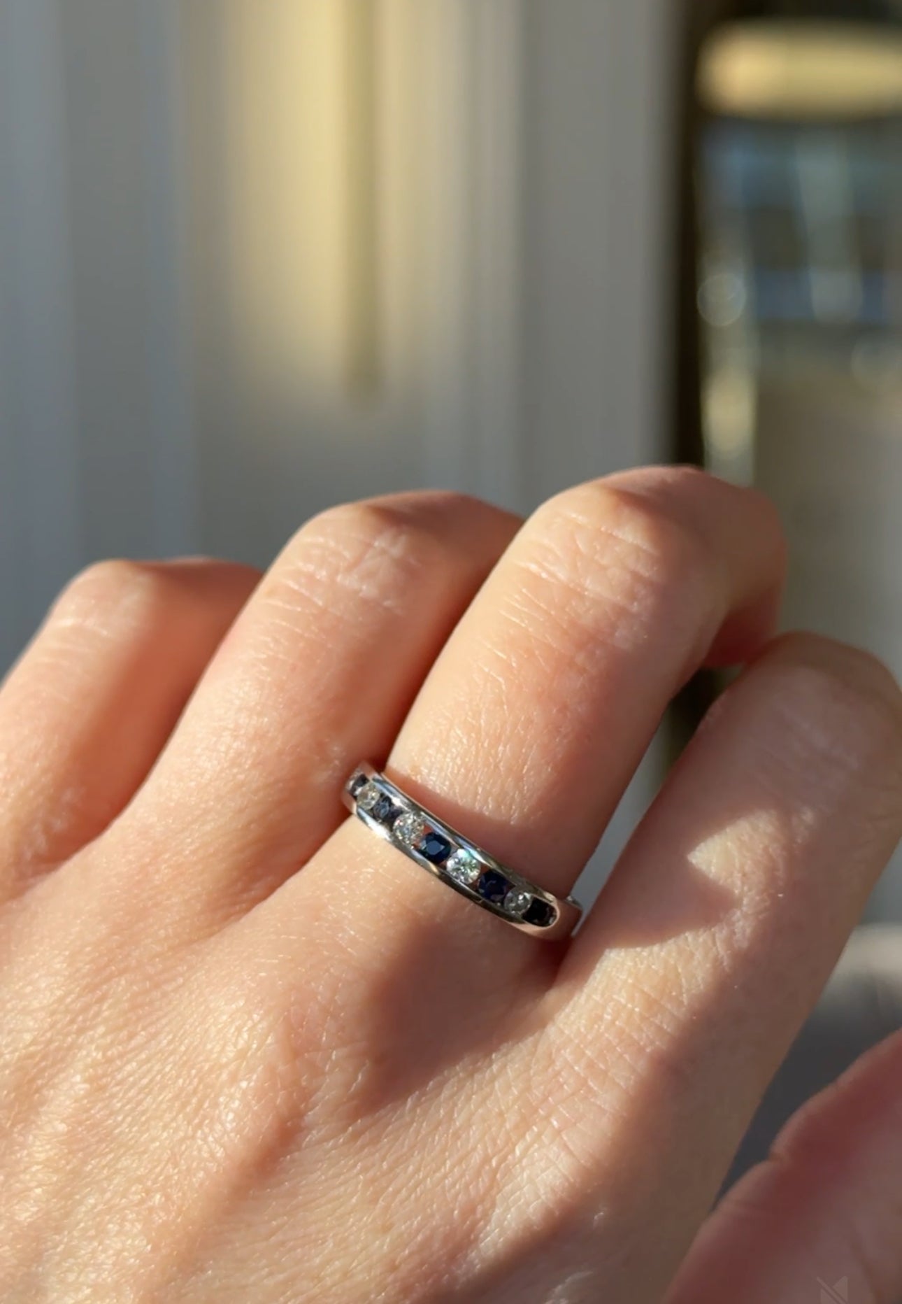 18ct Sapphire and Diamond Eternity Ring
