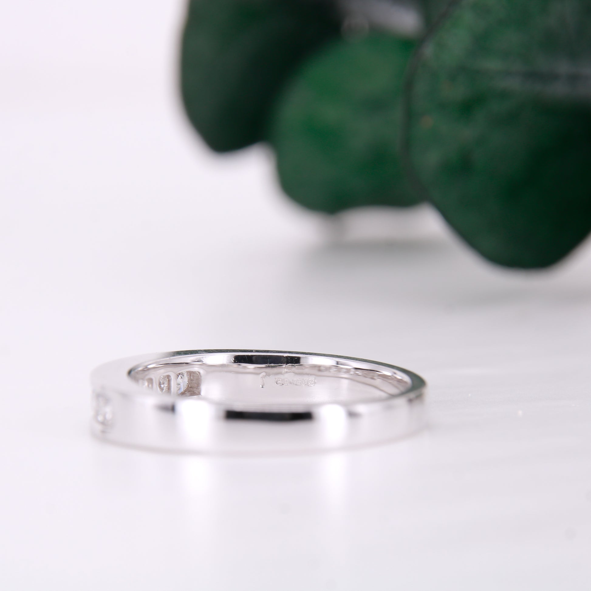 Secondhand Vintage 18ct White Gold Diamond Eternity ring, diamond wedding band channel set.