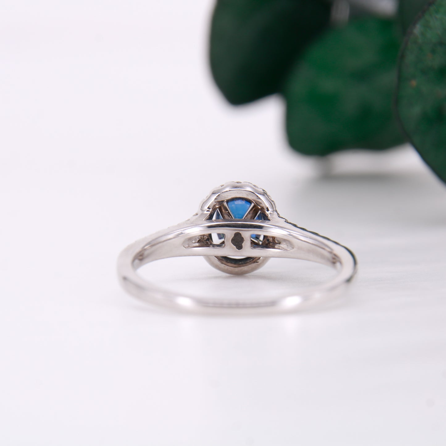 18ct White Gold Preowned Sapphire and Diamond Ring