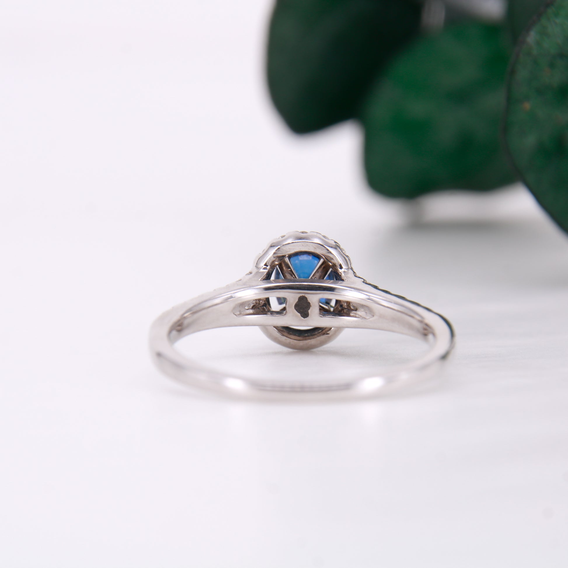 18ct White Gold Preowned Sapphire and Diamond Ring