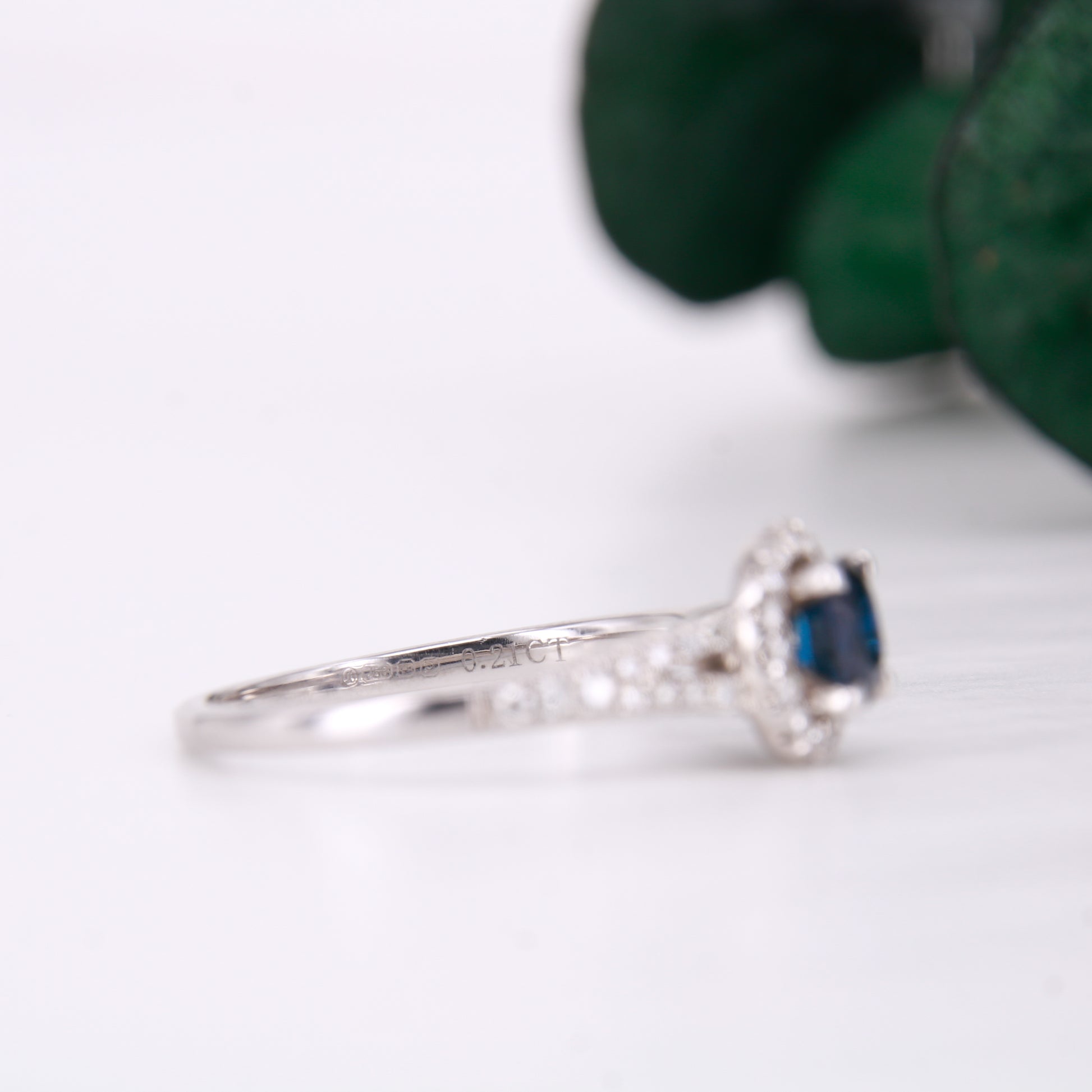 18ct White Gold Preowned Sapphire and Diamond Ring