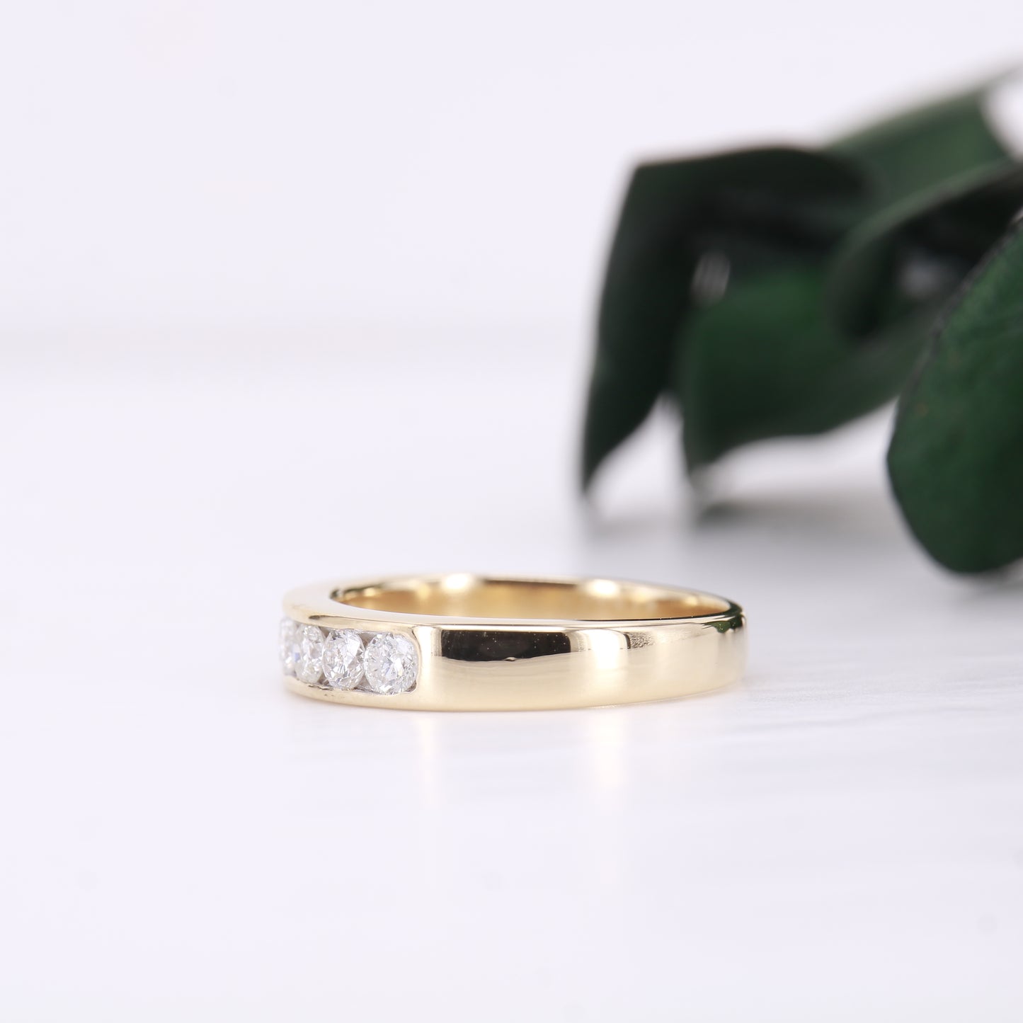 Diamond Channel Set Eternity 18ct Gold Ring 0.60ct