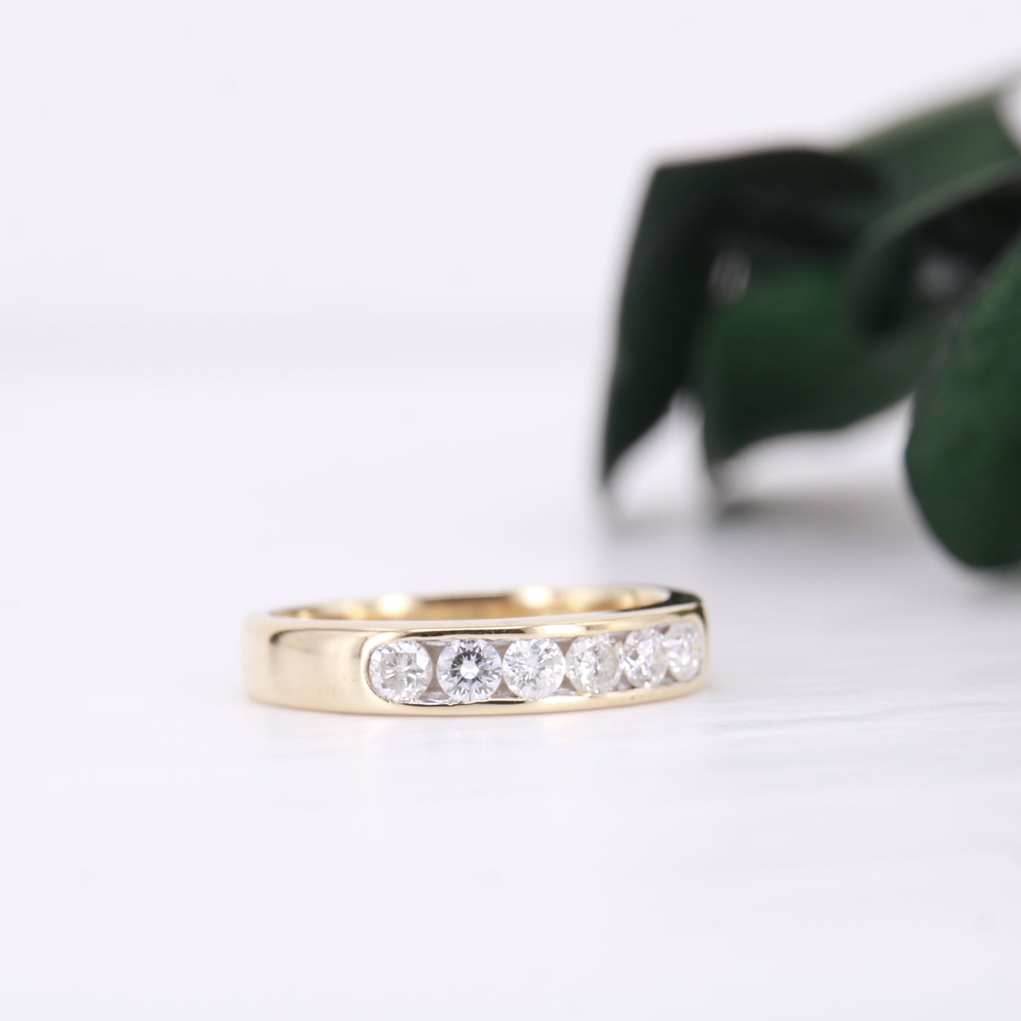 Diamond Channel Set Eternity 18ct Gold Ring 0.60ct