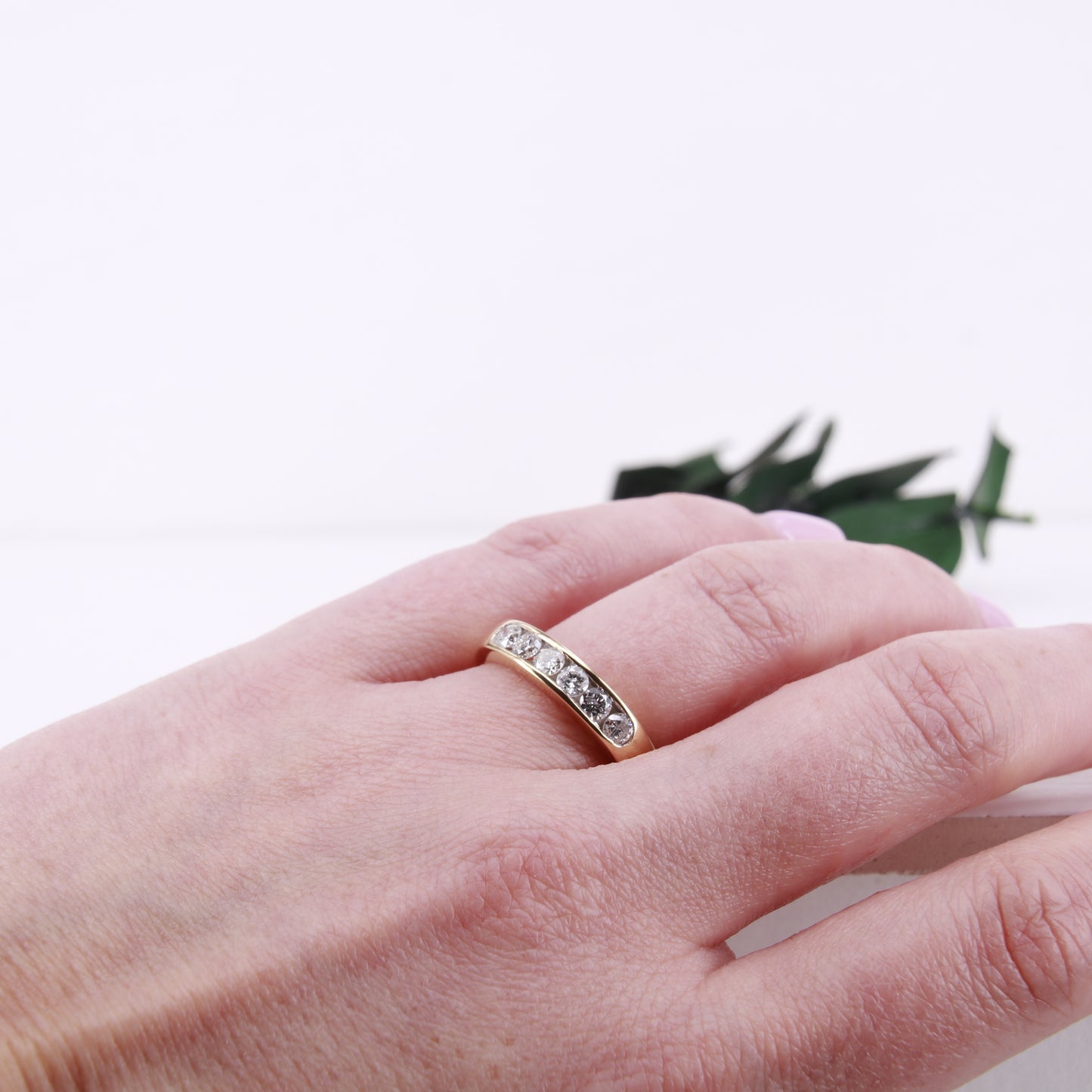 Diamond Channel Set Eternity 18ct Gold Ring 0.60ct