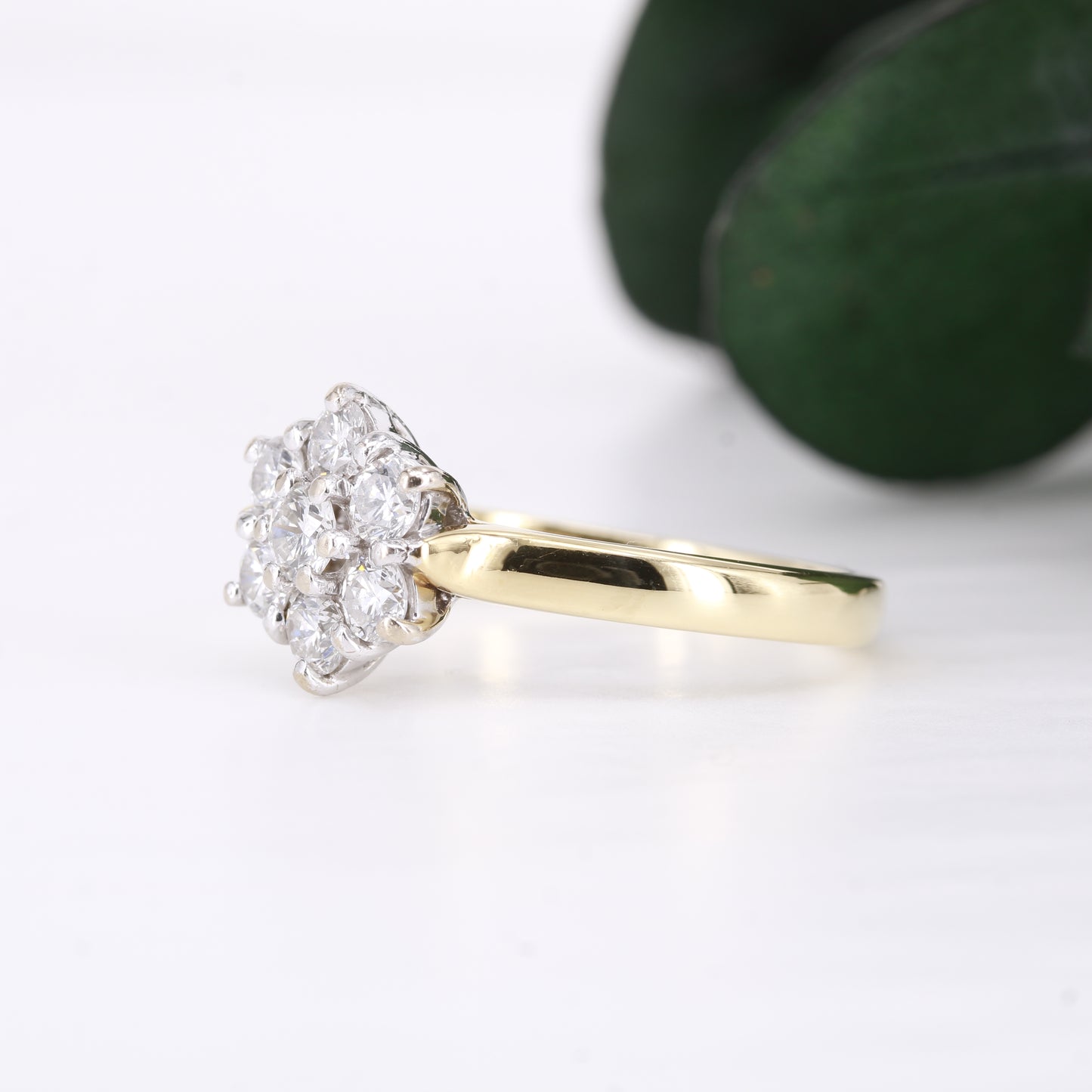 18ct Gold Diamond Flower Cluster Ring